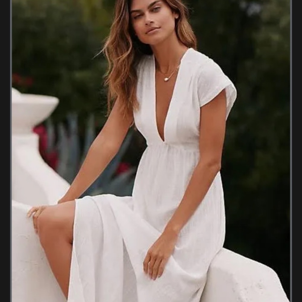 Cotton dolman sleeve Y2K 90’s Poplin Dress - Picture 11 of 14